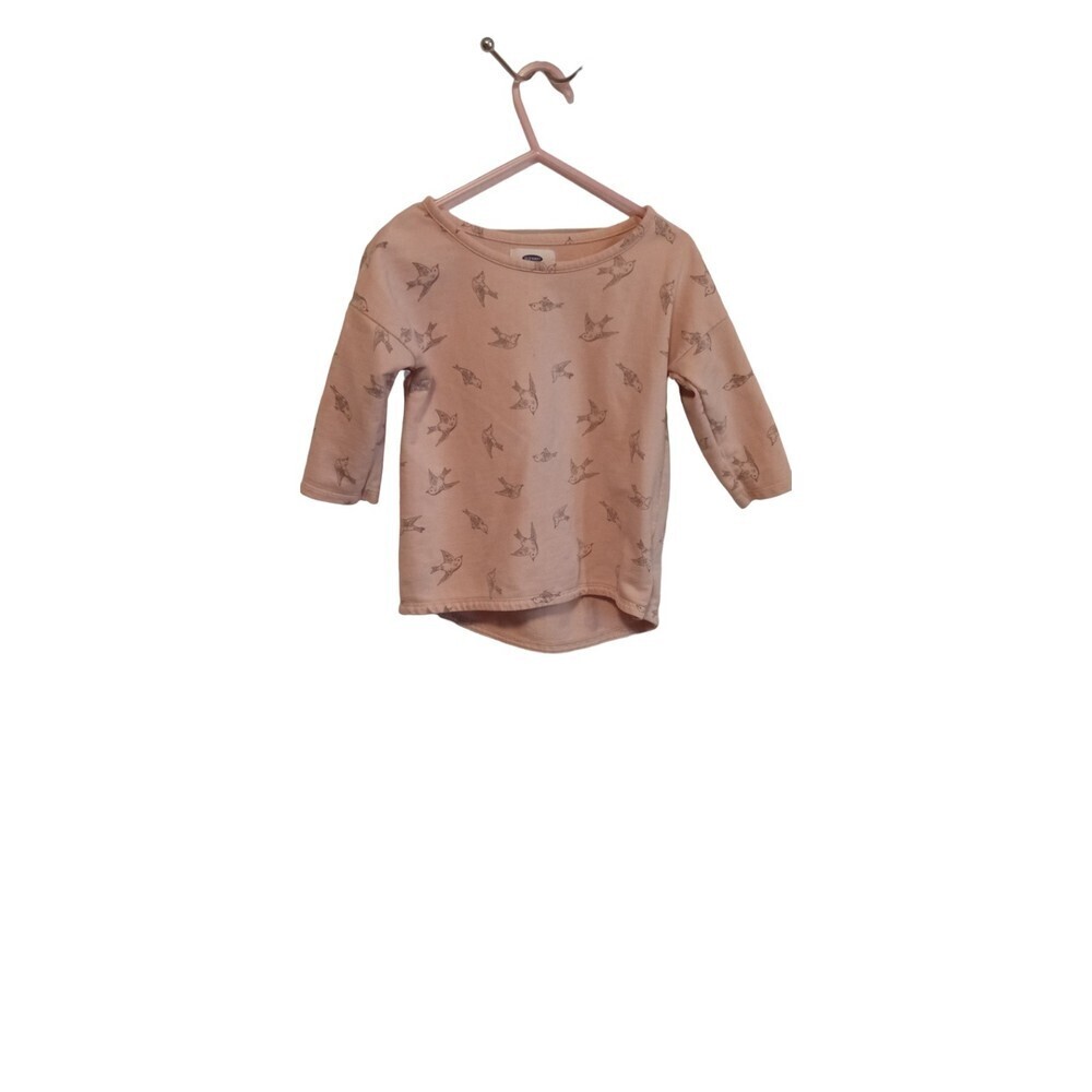 Old Navy girls pink bird print sweater